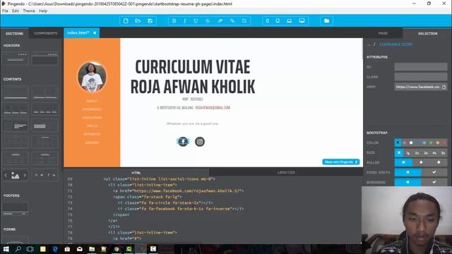 Membuat CV dengan Editor Bootstrap Pingendo смотреть онлайн