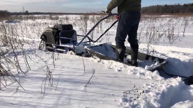 Мотобуксировщики SMART и СЛЕДОПЫТ по глубокому снегу, что лучше справится? смотреть онлайн