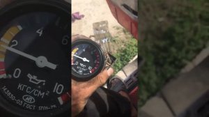 Замер давления масла механическим датчиком