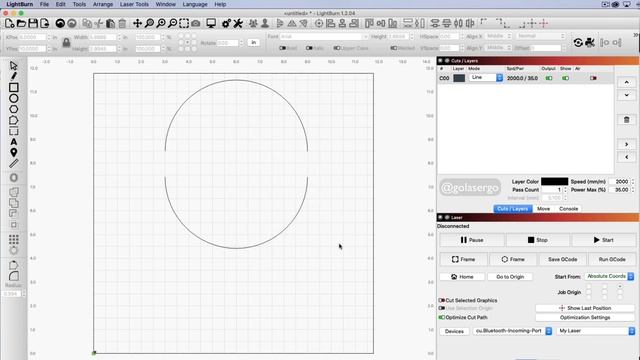How to Split a Circle in Half in Lightburn смотреть онлайн