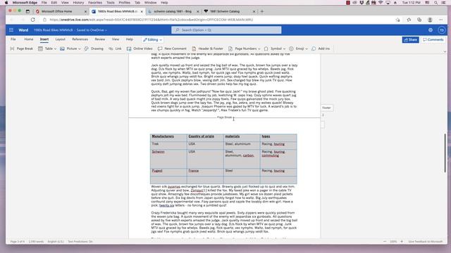 Word Online Quick Video: moving a table onto 1 page смотреть онлайн