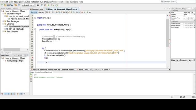 Insert data back to mysql using java on netbean tool смотреть онлайн