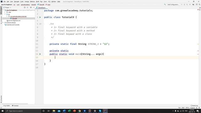Java Beginners Tutorial - 9 Final Keyword смотреть онлайн