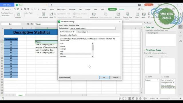 DESCRIPTIVE STATISTICS USING PIVOT TABLES PART-1 | WPS SPREADSHEET смотреть онлайн