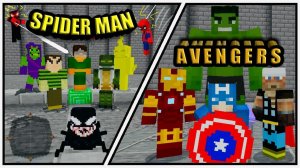 Лучший мод на супергероев Marvel для мобильного майнкрафта!