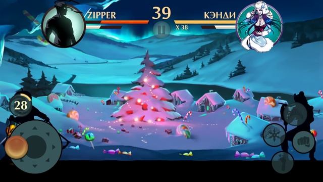 Shadow Fight 2 НОВОГОДНИЙ БОСС КЭНДИ БОЙ 1 МЕСТО смотреть онлайн