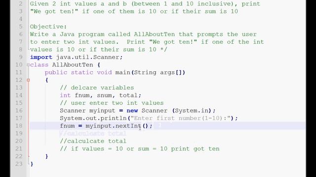 Exercise 4 Week 2 - Java Tutorial AllAboutTen Sum of Two Values Multiplication смотреть онлайн
