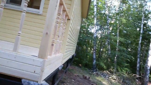 Каркасный дом 5х7,5м на винтовых сваях. смотреть онлайн