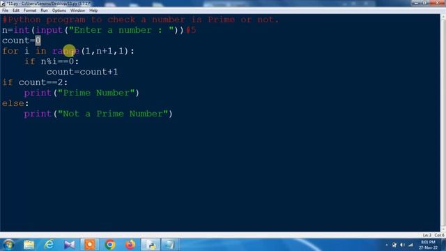 Prime Number in Python || Python Program to Check a Number is Prime Or Not смотреть онлайн