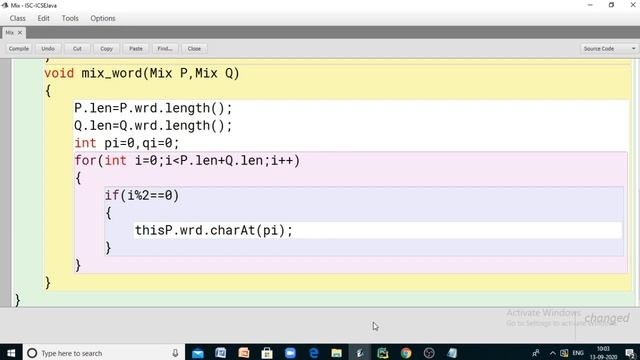 ISC || Computer Science||Java|| Board Exam Theory|| String|| Mixing words|| смотреть онлайн