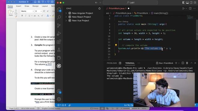 Java Lab 1 - FREE 12 Week Lab Tutorial Session - Learn to Code - Current College Adjunct Professor смотреть онлайн