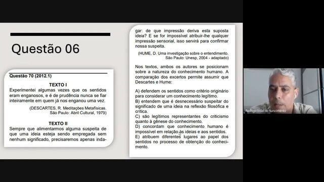 Filosofia com Prof. Rodrigo Vidal (15/06) - Resolução de Questões смотреть онлайн