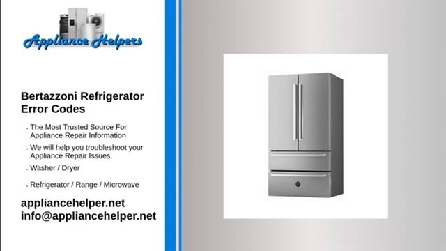 Bertazzoni Refrigerator Errorcodes