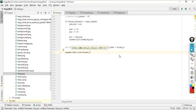 Angry Bird Game in Python #10: Catapult or Sling Action смотреть онлайн