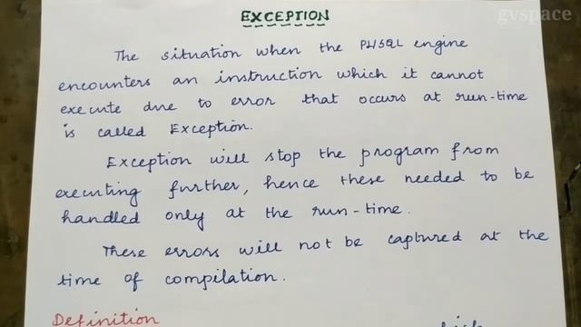 Exception handling plsql tamil #gvspace #dbmstutorials #exceptionhandling #oracletutorial смотреть онлайн