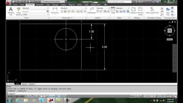 AutoCAD II 20-10 Overriding Dimension Style Existing Dimensions смотреть онлайн