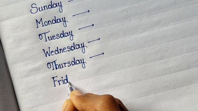 How To Write Days Of The Week In English Cursive Writing/Print Handwriting And Cursive Writing. смотреть онлайн