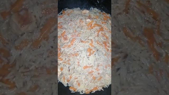 Плов в казане на костре