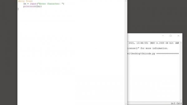 Python - Get the Unicode code of any character