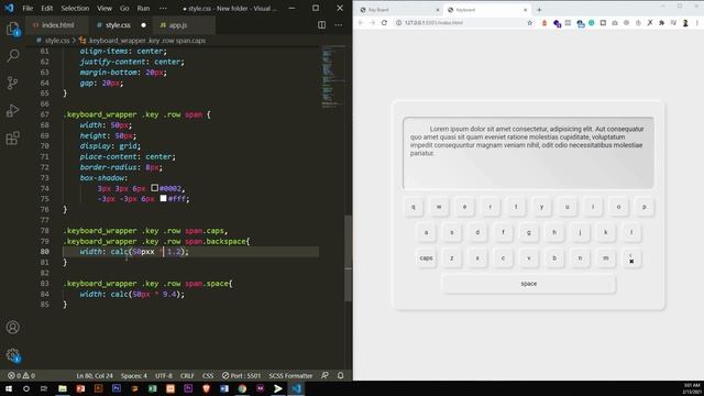 CSS keyboard | Create Keyboard Using HTML CSS and JavaScript смотреть онлайн