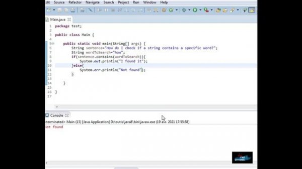 How do I check if a string contains a specific word in java? #java #code #source