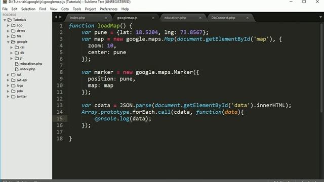 Google map api in php/mysql part 3: get latitude longitude using geocode смотреть онлайн