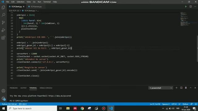 Implementasi ECB dengan TCP di Python смотреть онлайн