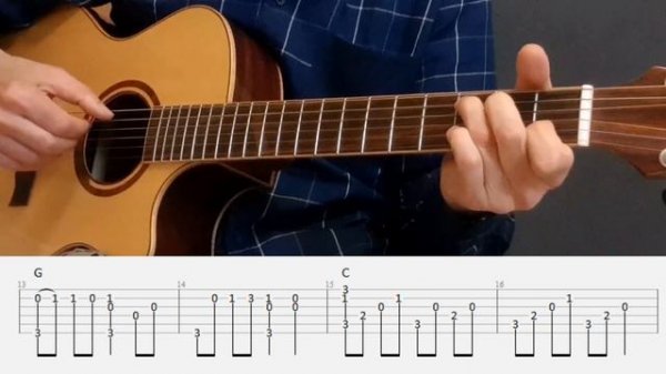 Strangers in the night - Frank Sinatra - Fingerstyle Guitar Tutorial with tabs and chords