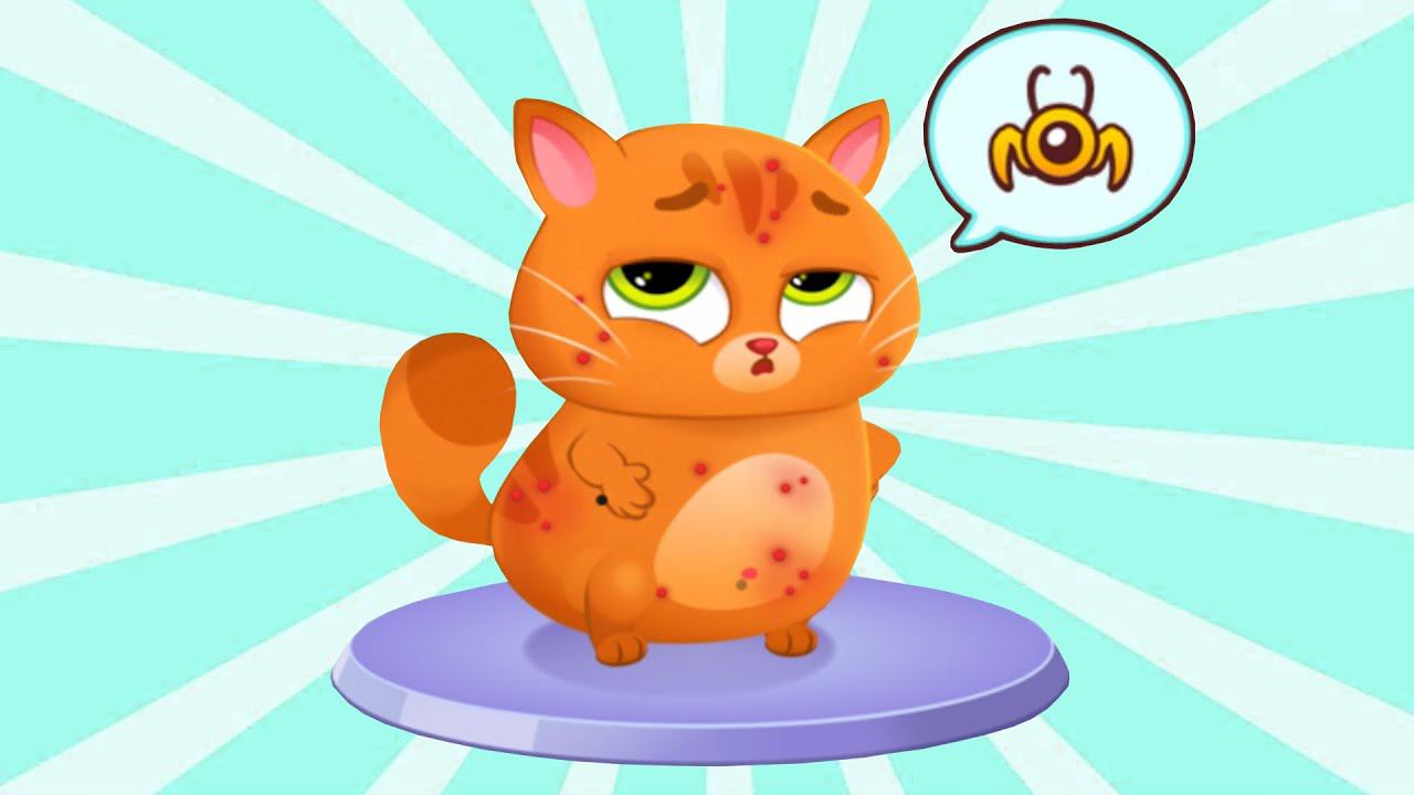 Суровый КОТИК БУБУ 2 №6. Бубу заболел. У Бубу блохи. Мультик ИГРА про котят на Хвостик ТВ смотреть онлайн