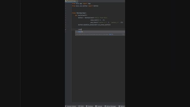 Урок по kivy python №4 | Добавление событий в python kivy #python #short смотреть онлайн