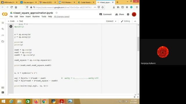 Least square approximation python code смотреть онлайн