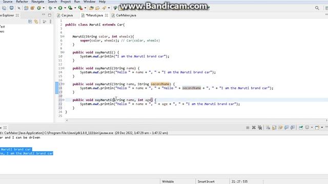 Object Oriented Programming Concepts with Java For beginners - 24 | Polymorphism - 2 | Overloading- смотреть онлайн