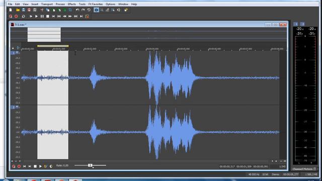 Инструмент копирование - вставка в аудиоредакторе Sound Forge Pro v 15. Copy - paste tool смотреть онлайн