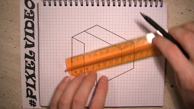 3д рисунки по клеточкам объемный рисунок #pixelvideo смотреть онлайн