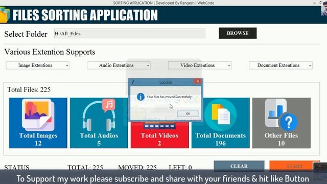 GUI File Sorting Application in Python | With Image Icons and Status Bar смотреть онлайн