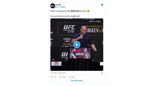 UFC and Fighters React to UFC 279 Press Conference being Cancelled смотреть онлайн