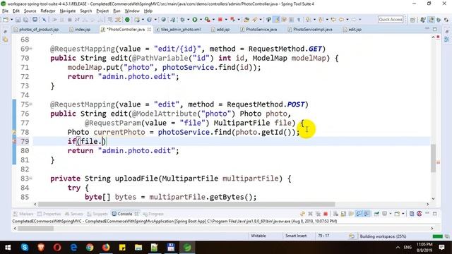 Build Completed E-Commerce with Spring MVC - Part 18 - Product Image Management in Admin смотреть онлайн