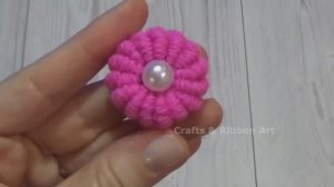 Удивительный трюк с ватной палочкой - Простые идеи для создания цветов из шерсти - Цветочный дизайн