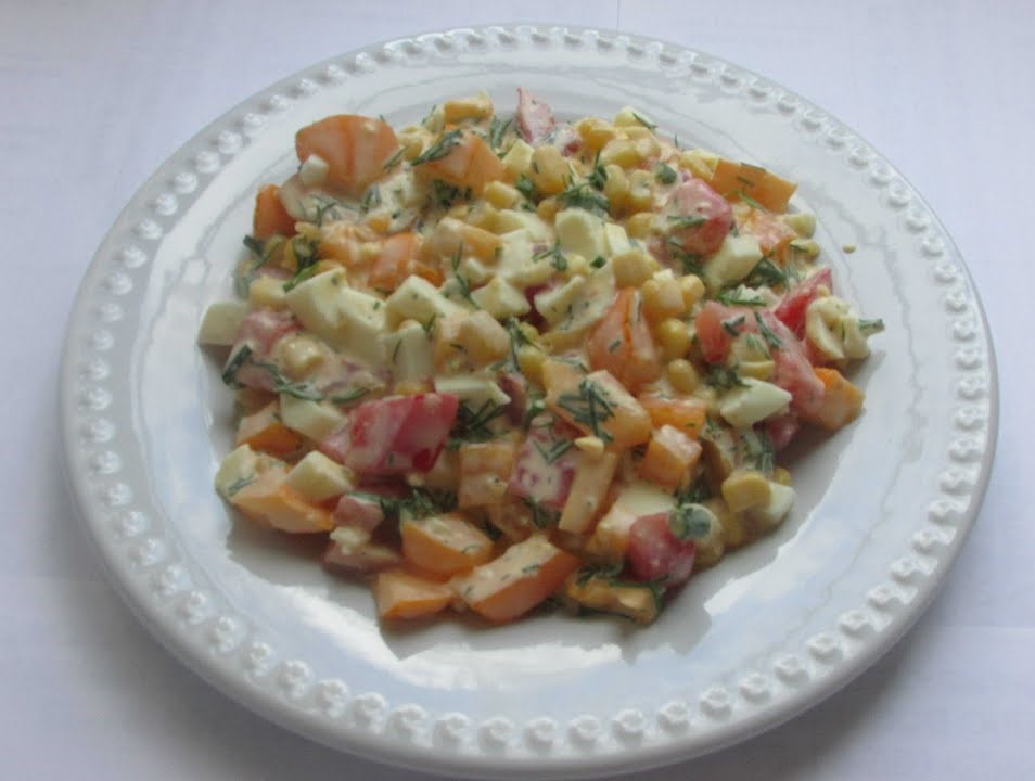 ОЧЕНЬ ВКУСНЫЙ САЛАТ! ГОТОВИТСЯ ПРОСТО И БЫСТРО, А СЬЕДАЕТСЯ ЕЩЁ БЫСТРЕЕ! смотреть онлайн