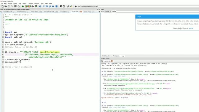 SQLite & Python 3.6: Build Database,Table,Insert смотреть онлайн