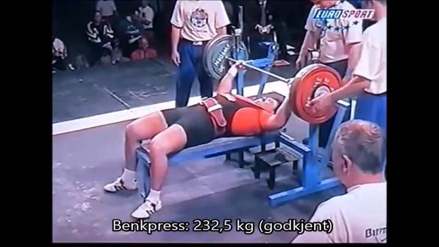 Sturla Davidsen - EM 1997 - Totalt 970 kg (@ -125 kg) смотреть онлайн