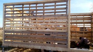 Сарай из паллет. Гараж за три дня. часть 1