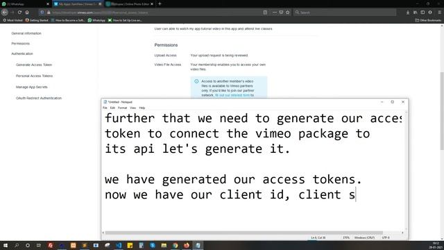 Generate Vimeo Access Token?? | Request Permission Part -2 смотреть онлайн