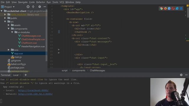 Project: SocketChat - Part 2: Chat interface - cleanup ui into components смотреть онлайн