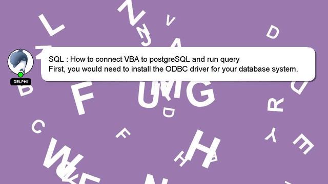 SQL : How to connect VBA to postgreSQL and run query смотреть онлайн