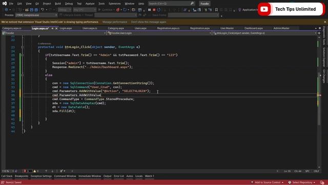 Online Food Ordering Website Part 8 Using Asp.Net C# & Sql Server | User & Admin Login/Logout смотреть онлайн