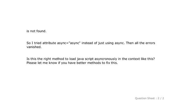 HTML : Asynchronous java script loading is showing error смотреть онлайн