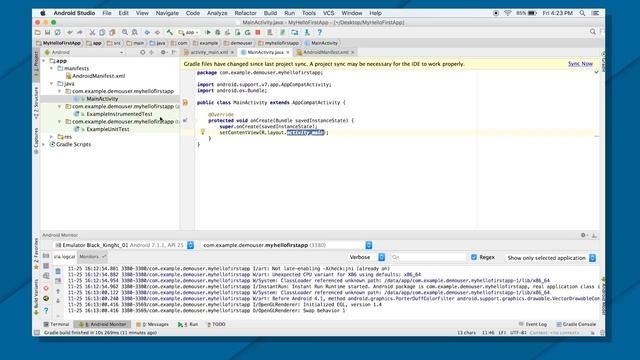 Create Your First Android App DEMO (Android Development Fundamentals, Unit 1: Lesson 1.1) смотреть онлайн