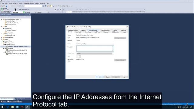 How to configure CompactLogix 5380 controller to operate in Dual-IP mode смотреть онлайн