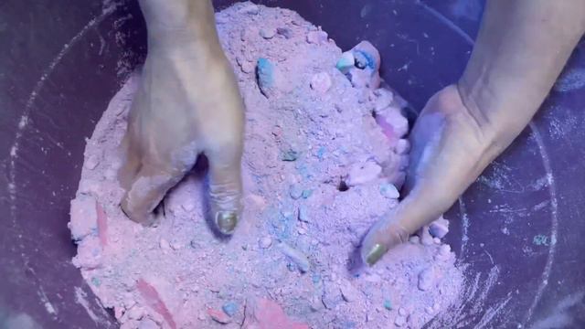 ASMR | Dusty Rose Pink/Lavender Reformed Gym Chalk Crush! #perfectsounds #oddlysatisfying #asmr